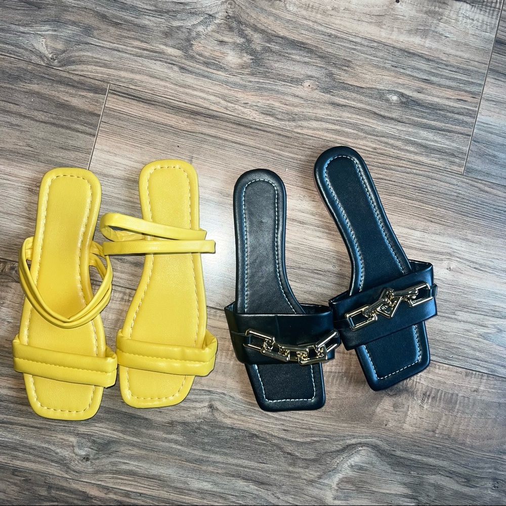 Bundle Two pair of Square sandals size 6.5